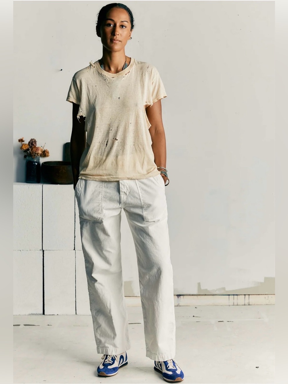 Imogene+Willie Blake Military Trousers, white, size small